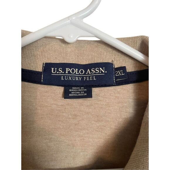 U.S. Polo Assn Men's Brown Luxury Feel Short Sleeve Golf Polo Shirt Size 2XL - Picture 3 of 8